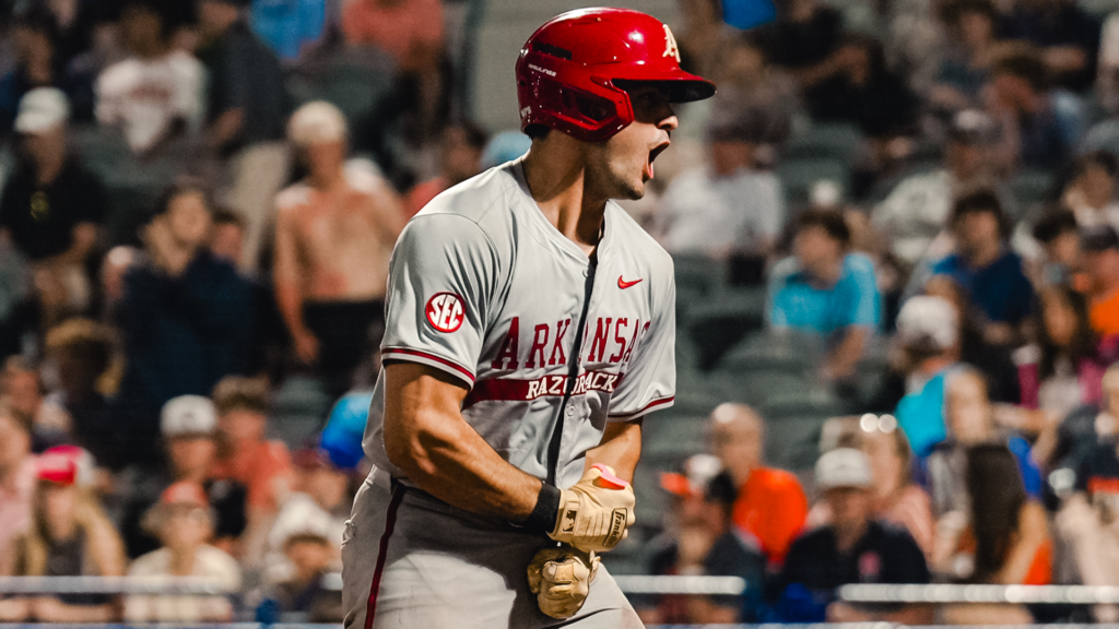 Helfrick’s Go-Ahead Home Run in Eighth Inning Sends Hogs to SEC Tournament Championship
