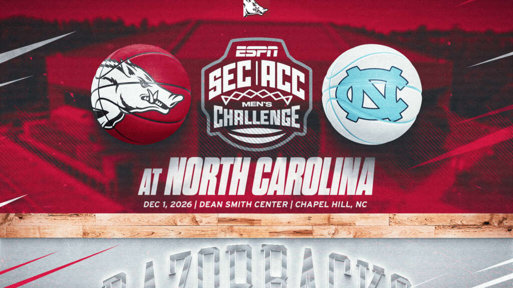 Arkansas Travels to North Carolina for SEC-ACC Challenge