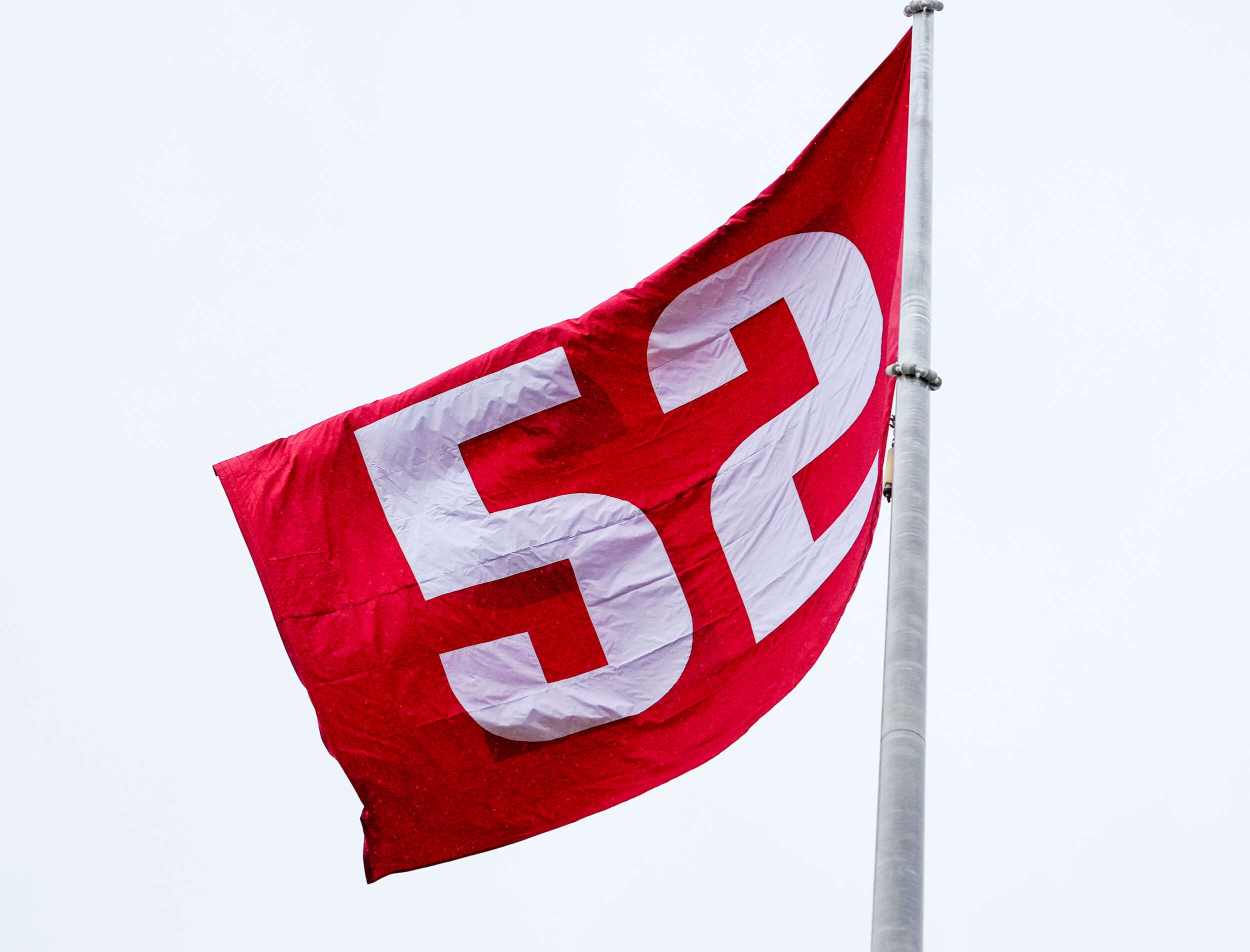 Raising Flag No. 53 for track & field national championship