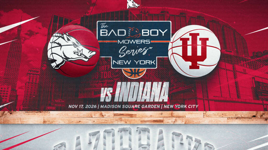 Arkansas to Play Indiana in Madison Square Garden as Part of The Bad Boy Mowers Series – New York