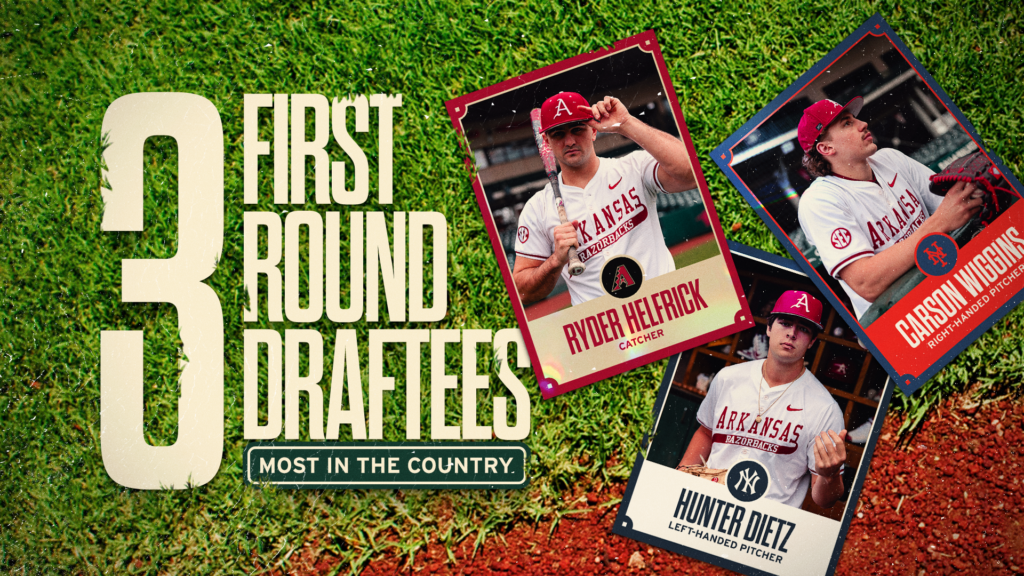 Nation-Leading Three First-Rounders Highlight Razorbacks’ Day One of MLB Draft