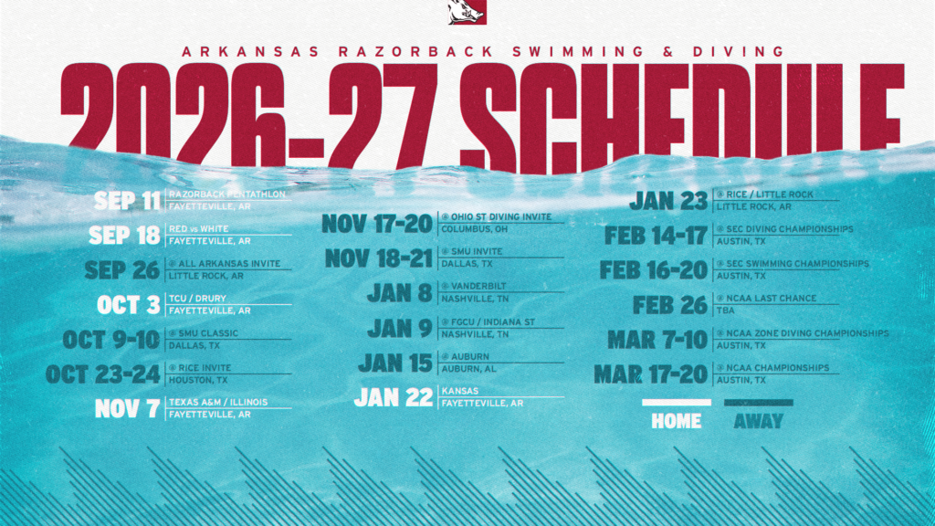 Razorback Swim & Dive Announce 2026-27 Schedule