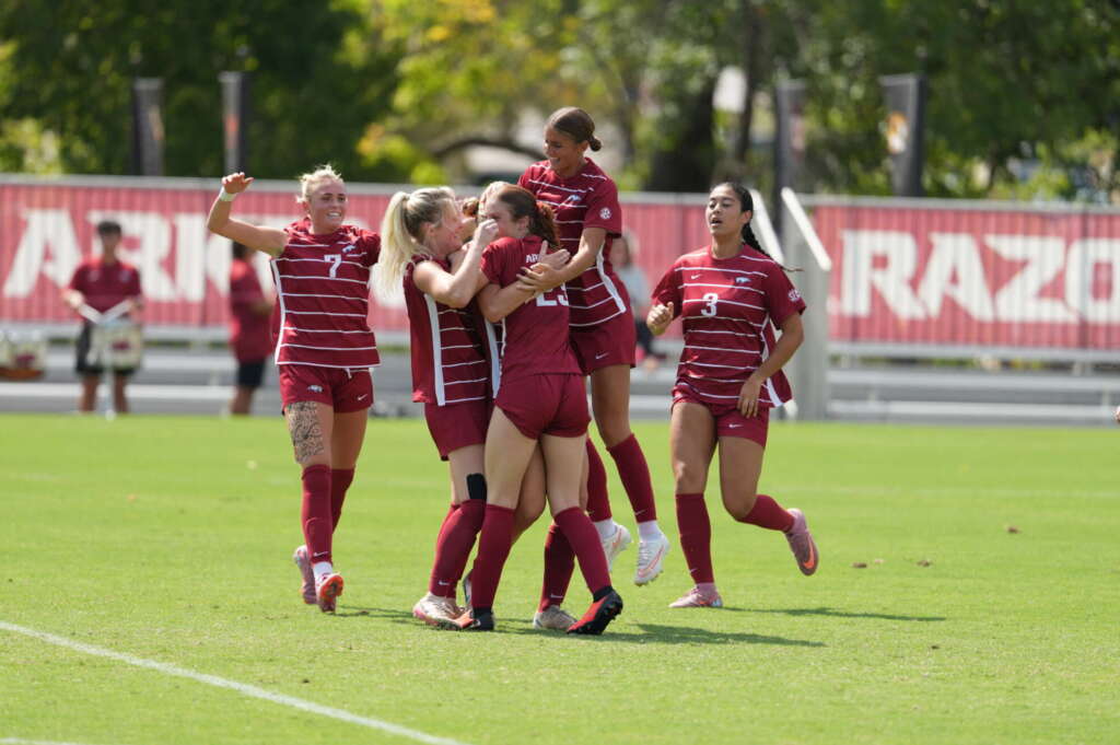 Soccer Dominates Little Rock, 9-0, for First Win of 2026