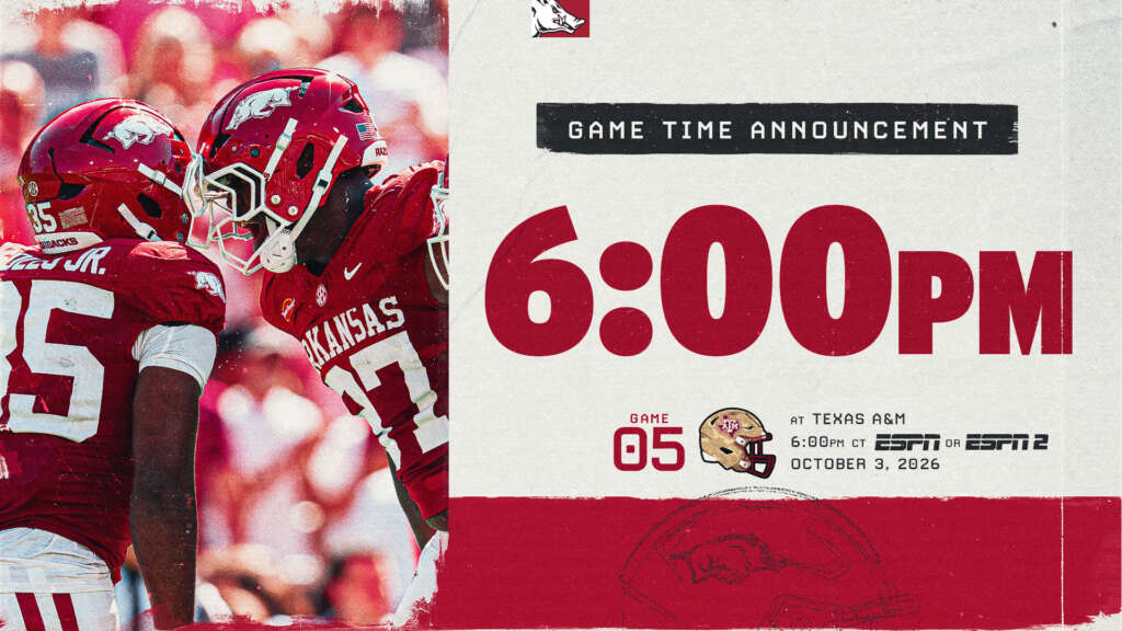 Game Time Announcement: Texas A&M