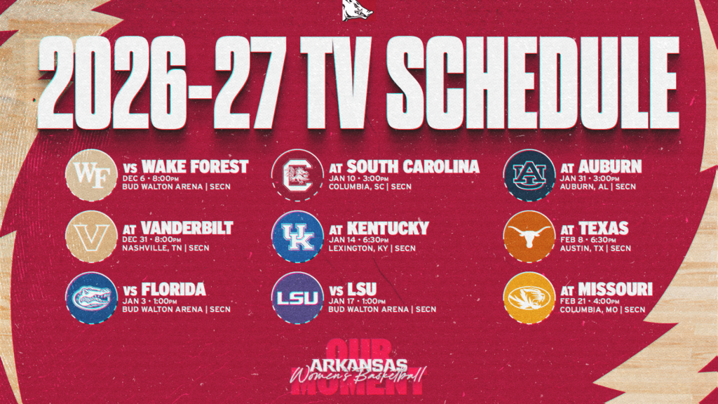 Razorbacks Learn 2026-27 TV Schedule